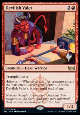 Devilish Valet (Promo Pack) [Streets of New Capenna Promos] | Good Games Cannington