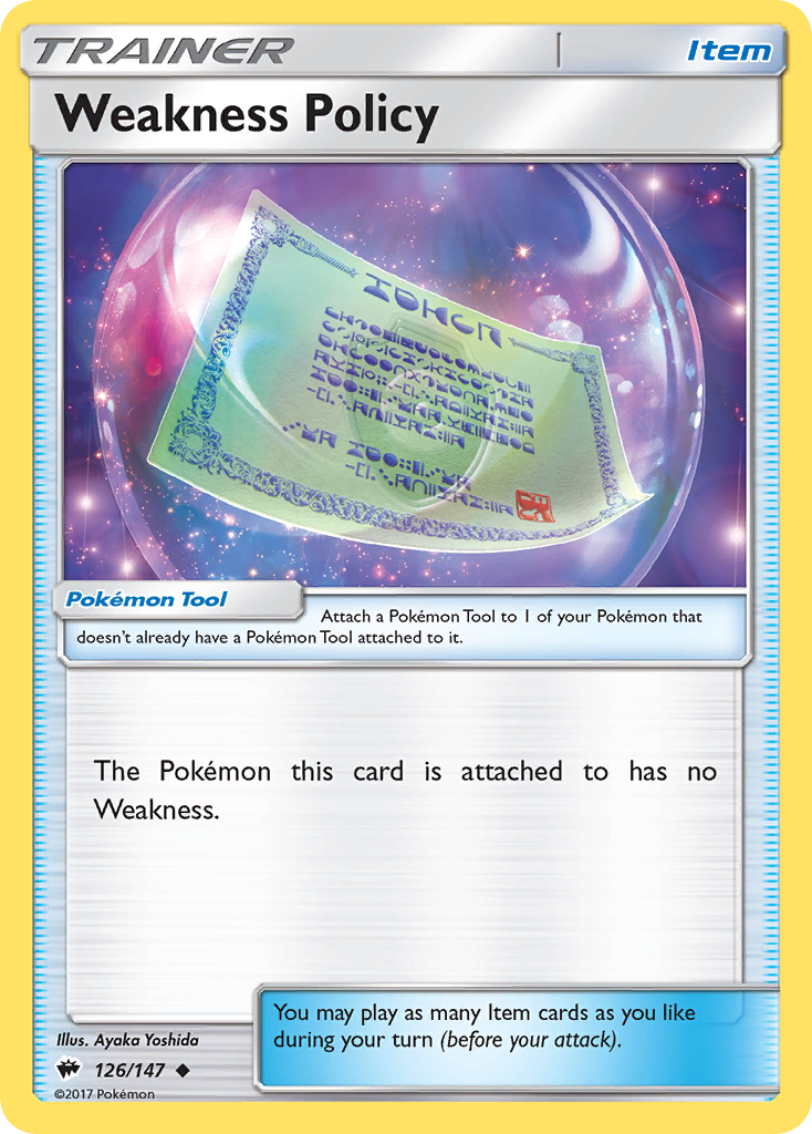 Weakness Policy (126/147) [Sun & Moon: Burning Shadows] | Good Games Cannington