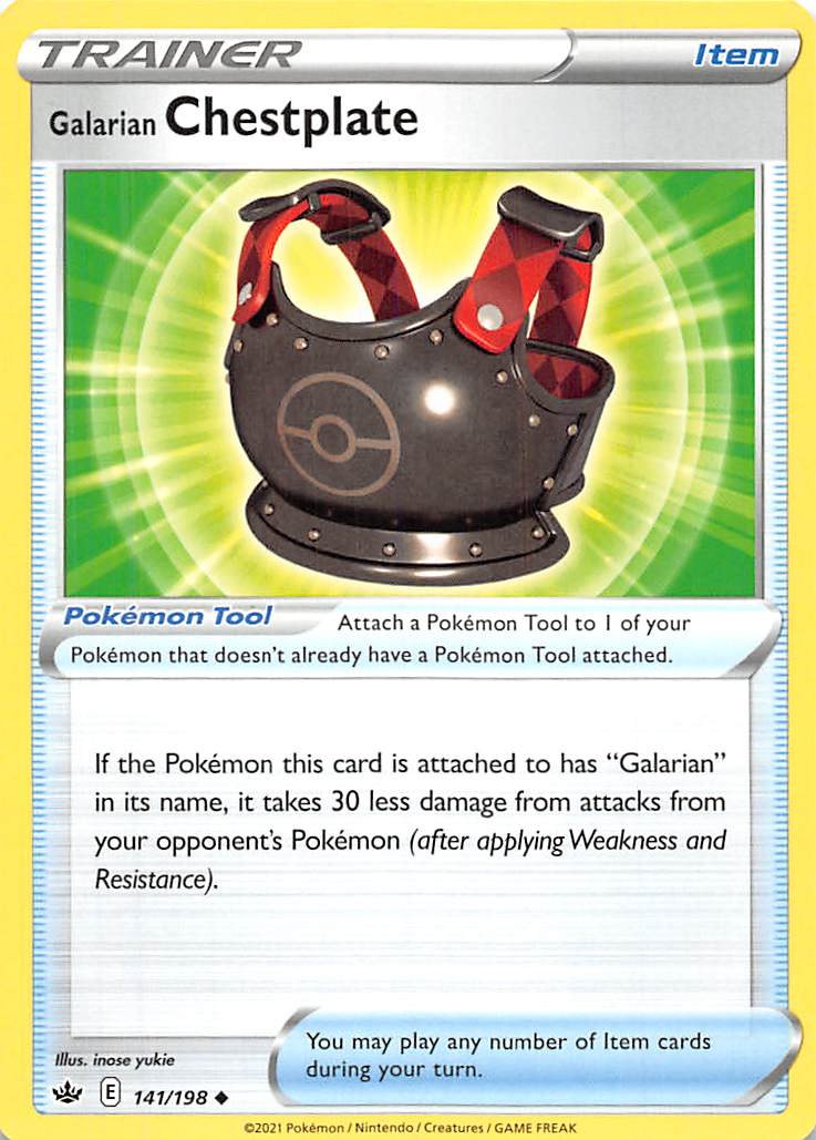Galarian Chestplate (141/198) [Sword & Shield: Chilling Reign] | Good Games Cannington