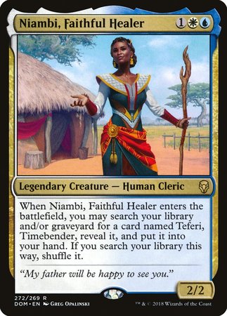 Niambi, Faithful Healer [Dominaria] | Good Games Cannington