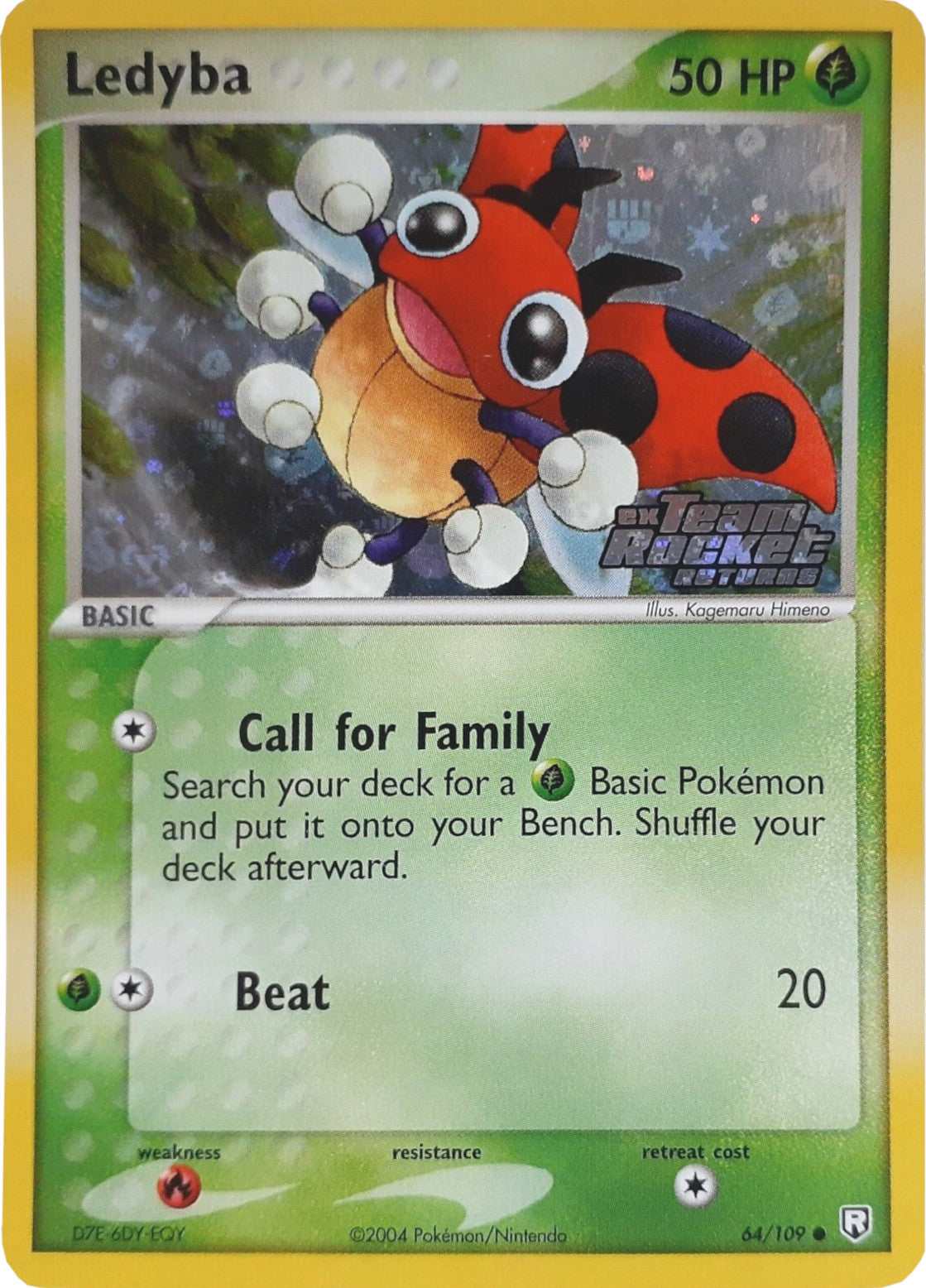 Ledyba (64/109) (Stamped) [EX: Team Rocket Returns] | Good Games Cannington