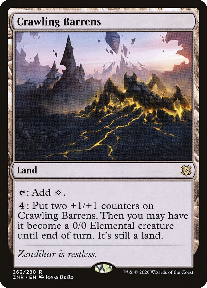 Crawling Barrens [Zendikar Rising] | Good Games Cannington