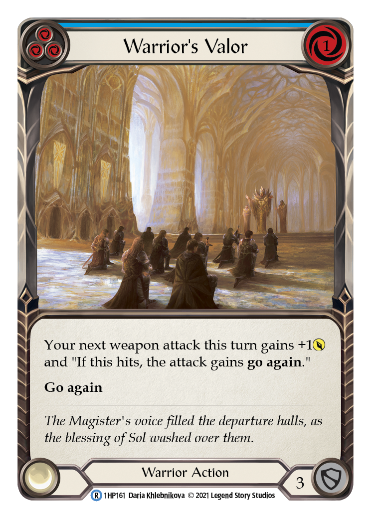 Warrior's Valor (Blue) [1HP161] | Good Games Cannington