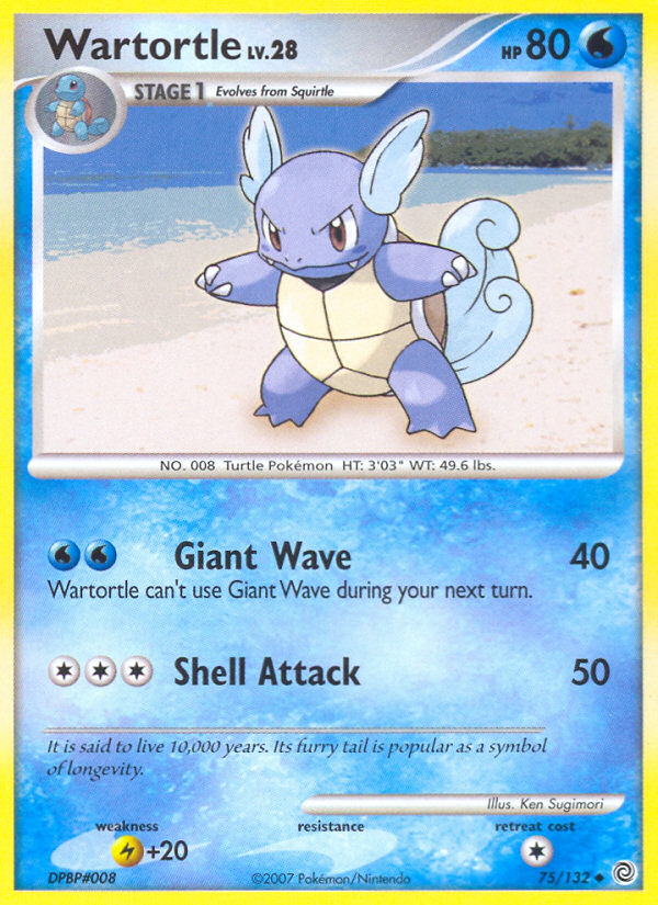 Wartortle (75/132) [Diamond & Pearl: Secret Wonders] | Good Games Cannington