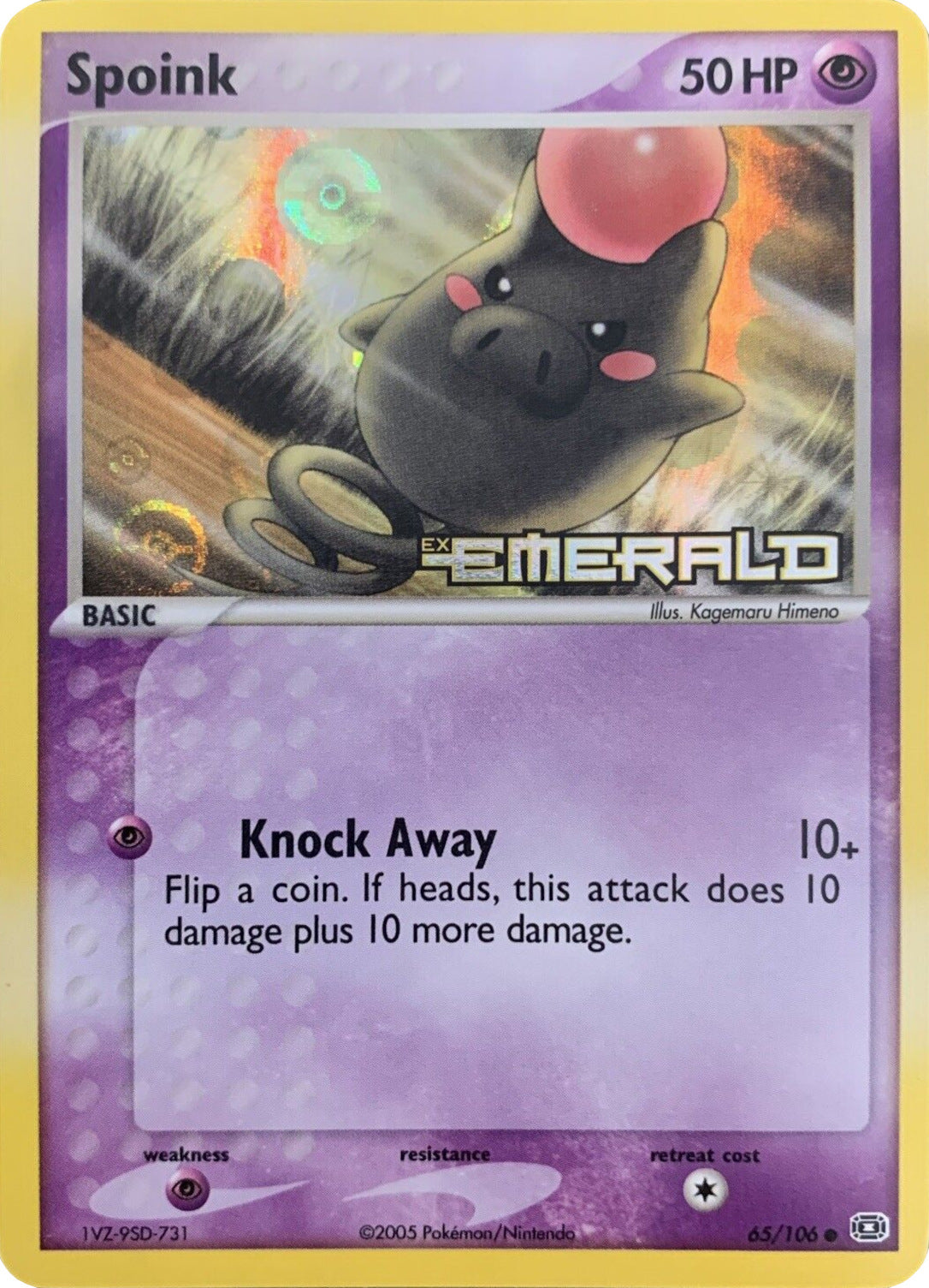 Spoink (65/106) (Stamped) [EX: Emerald] | Good Games Cannington