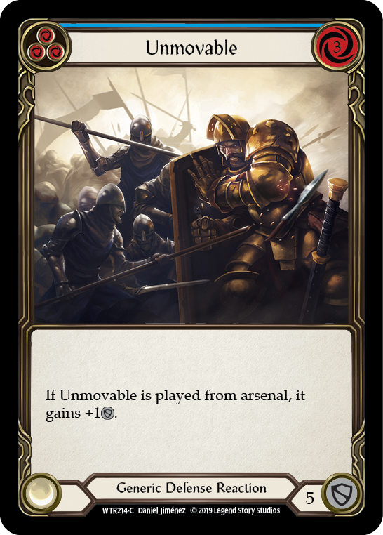 Unmovable (Blue) [WTR214-C] Alpha Print Rainbow Foil | Good Games Cannington