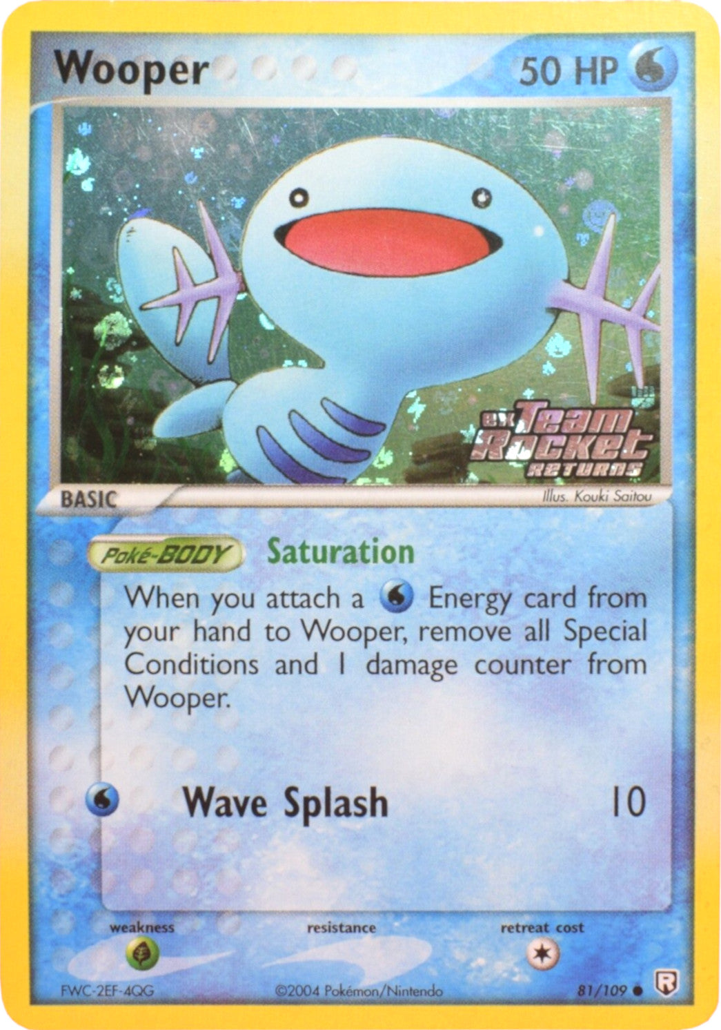 Wooper (81/109) (Stamped) [EX: Team Rocket Returns] | Good Games Cannington