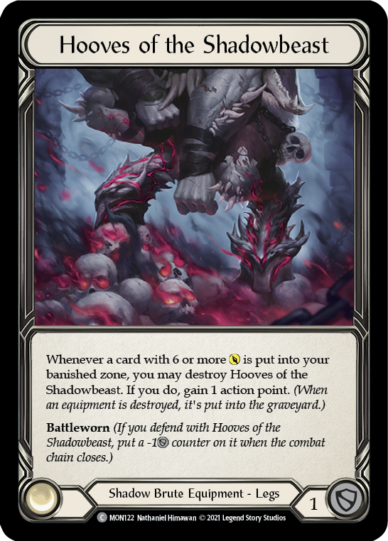 Hooves of the Shadowbeast [MON122-CF] 1st Edition Cold Foil | Good Games Cannington