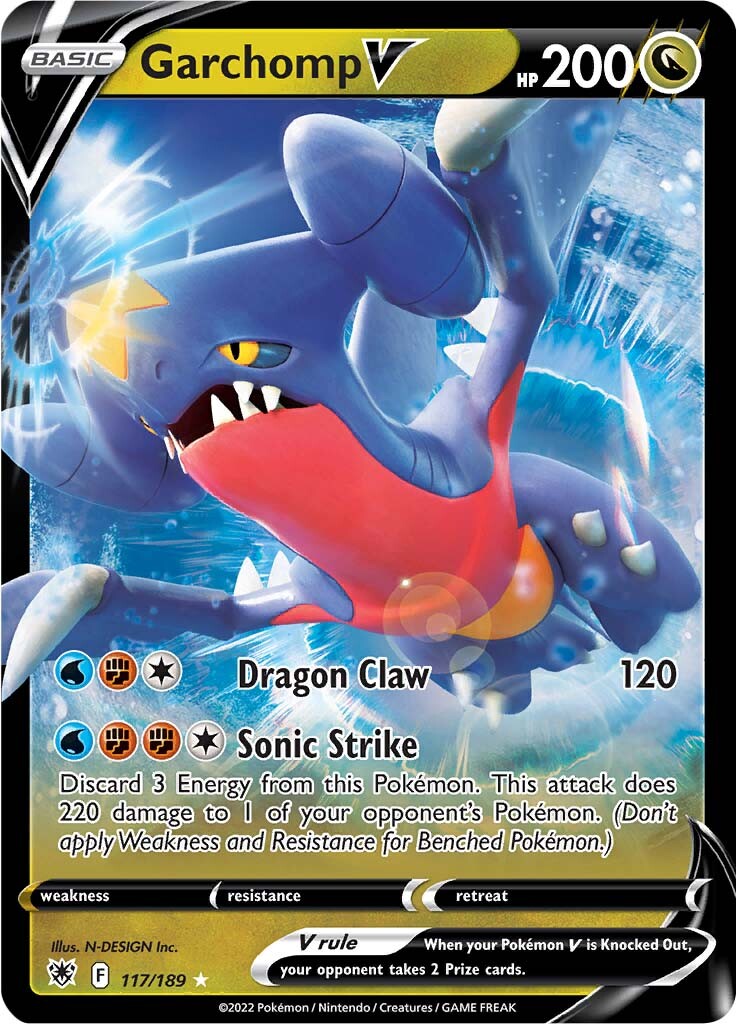 Garchomp V (117/189) [Sword & Shield: Astral Radiance] | Good Games Cannington