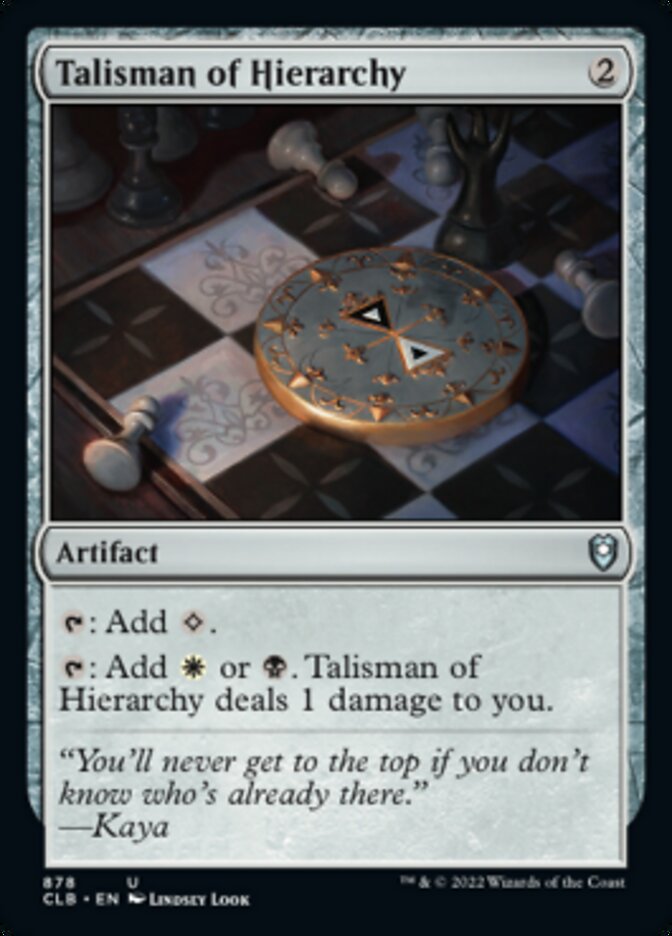 Talisman of Hierarchy [Commander Legends: Battle for Baldur's Gate] | Good Games Cannington