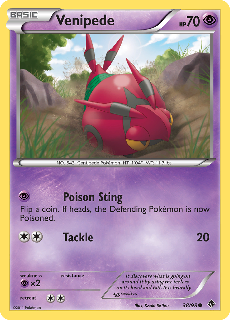 Venipede (38/98) [Black & White: Emerging Powers] | Good Games Cannington