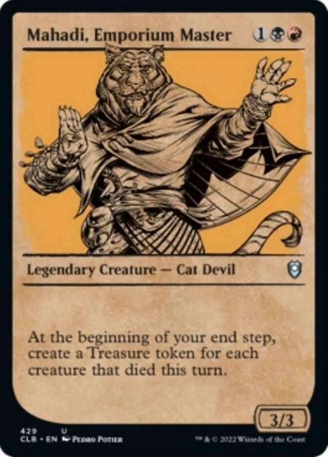 Mahadi, Emporium Master (Showcase) [Commander Legends: Battle for Baldur's Gate] | Good Games Cannington