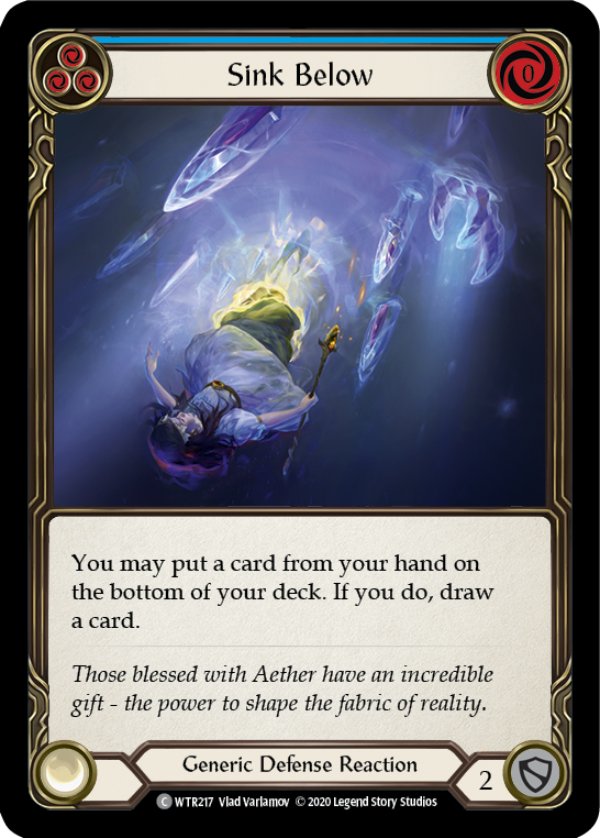 Sink Below (Blue) [U-WTR217] (Welcome to Rathe Unlimited)  Unlimited Rainbow Foil | Good Games Cannington