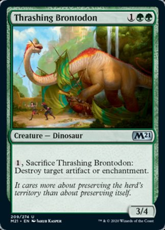 Thrashing Brontodon [Core Set 2021] | Good Games Cannington