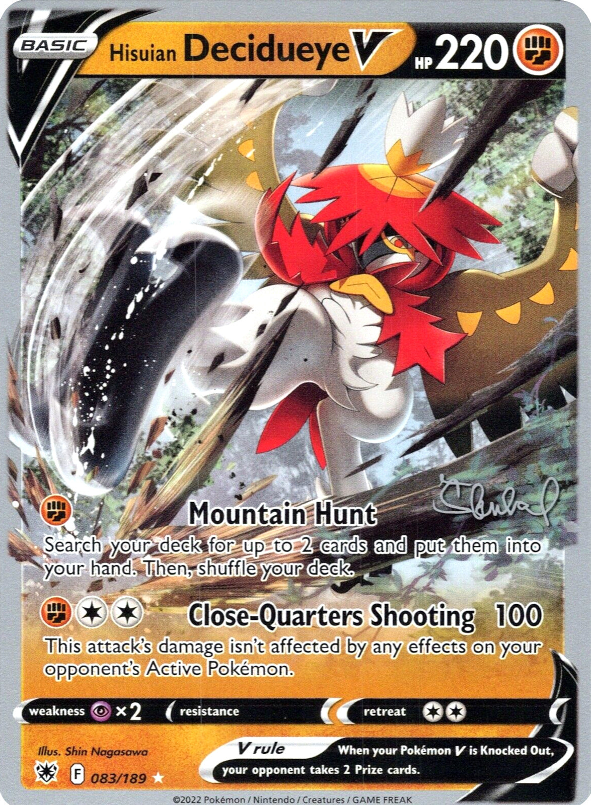 Hisuian Decidueye V (083/189) (ADP - Ondrej Skubal) [World Championships 2022] | Good Games Cannington