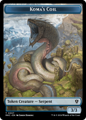 Tentacle // Koma's Coil Double-Sided Token [Murders at Karlov Manor Commander Tokens] | Good Games Cannington