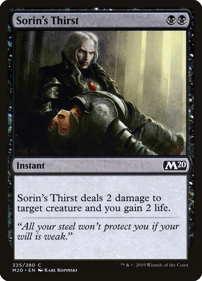Sorin's Thirst [Core Set 2020] | Good Games Cannington