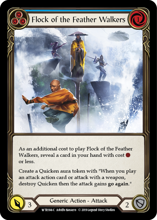 Flock of the Feather Walkers (Blue) [WTR184-C] Alpha Print Rainbow Foil | Good Games Cannington