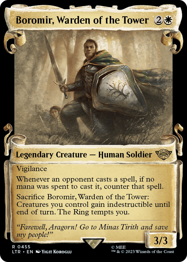 Boromir, Warden of the Tower [The Lord of the Rings: Tales of Middle-Earth Showcase Scrolls] | Good Games Cannington