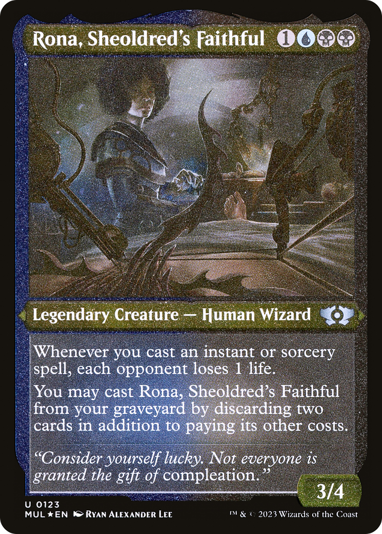 Rona, Sheoldred's Faithful (Foil Etched) [Multiverse Legends] | Good Games Cannington