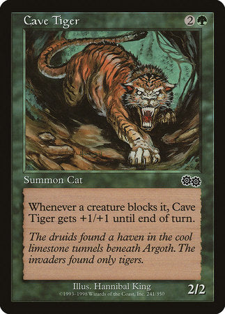 Cave Tiger [Urza's Saga] | Good Games Cannington