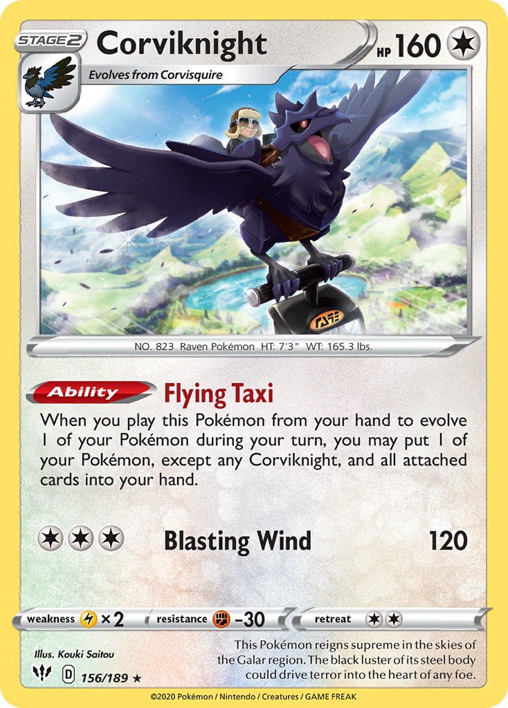 Corviknight (156/189) [Sword & Shield: Darkness Ablaze] | Good Games Cannington