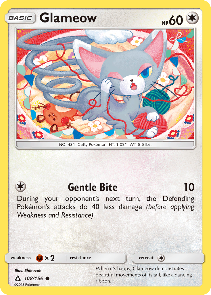 Glameow (108/156) [Sun & Moon: Ultra Prism] | Good Games Cannington