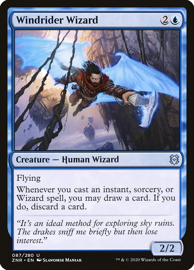 Windrider Wizard [Zendikar Rising] | Good Games Cannington