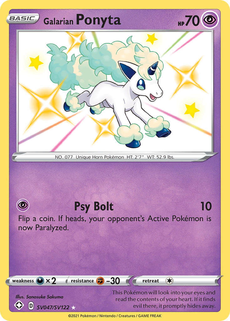 Galarian Ponyta (SV047/SV122) [Sword & Shield: Shining Fates] | Good Games Cannington