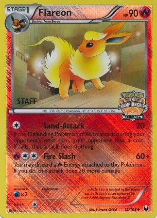Flareon (12/108) (Regional Championship 2013 Promo Staff) [Black & White: Dark Explorers] | Good Games Cannington