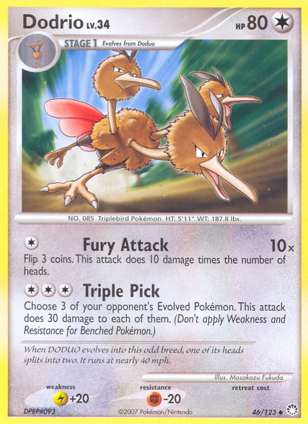 Dodrio (46/123) [Diamond & Pearl: Mysterious Treasures] | Good Games Cannington