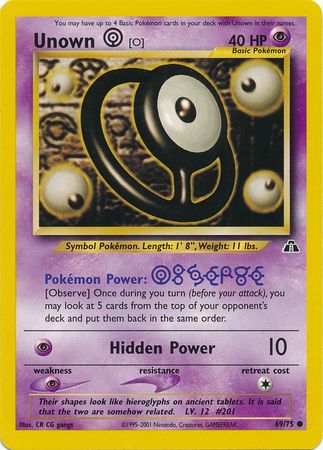 Unown [O] (69/75) [Neo Discovery Unlimited] | Good Games Cannington