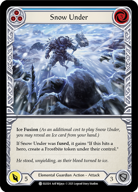 Snow Under (Blue) [ELE024] (Tales of Aria)  1st Edition Rainbow Foil | Good Games Cannington