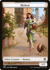 Human // Spirit Double-Sided Token [Phyrexia: All Will Be One Commander Tokens] | Good Games Cannington