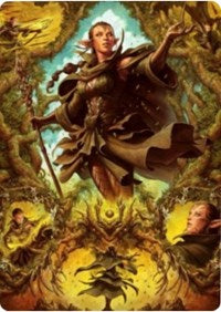 Nissa of Shadowed Boughs 2 Art Card [Zendikar Rising Art Series] | Good Games Cannington