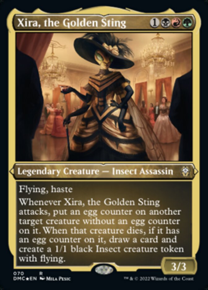 Xira, the Golden Sting (Foil Etched) [Dominaria United Commander] | Good Games Cannington