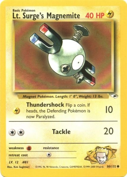 Lt. Surge's Magnemite (80/132) [Gym Heroes Unlimited] | Good Games Cannington