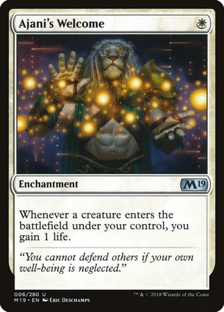 Ajani's Welcome [Core Set 2019] | Good Games Cannington