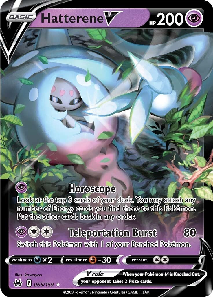Hatterene V (065/159) [Sword & Shield: Crown Zenith] | Good Games Cannington