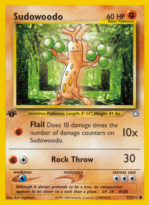 Sudowoodo (77/111) [Neo Genesis 1st Edition] | Good Games Cannington