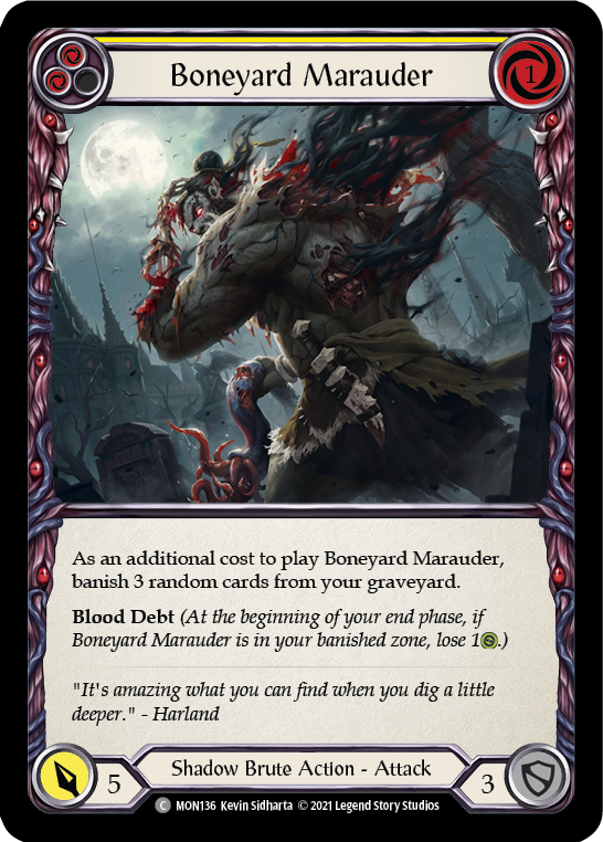 Boneyard Marauder (Yellow) [MON136] 1st Edition Normal | Good Games Cannington