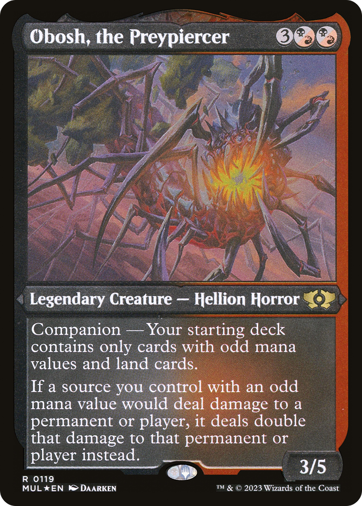 Obosh, the Preypiercer (Foil Etched) [Multiverse Legends] | Good Games Cannington