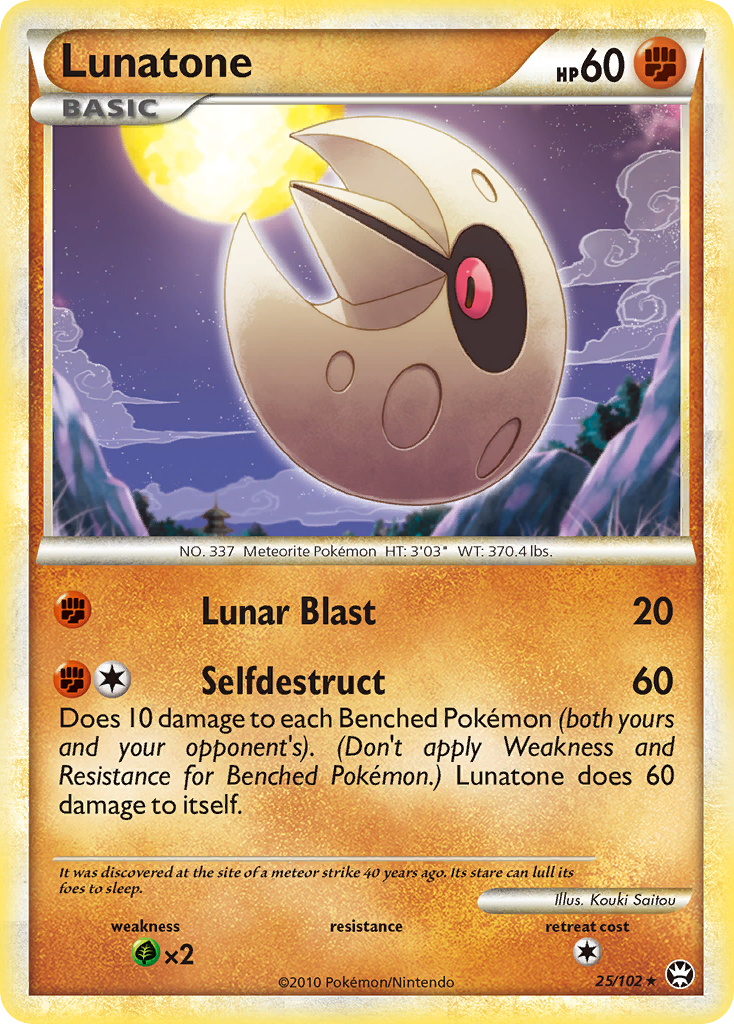 Lunatone (25/102) [HeartGold & SoulSilver: Triumphant] | Good Games Cannington