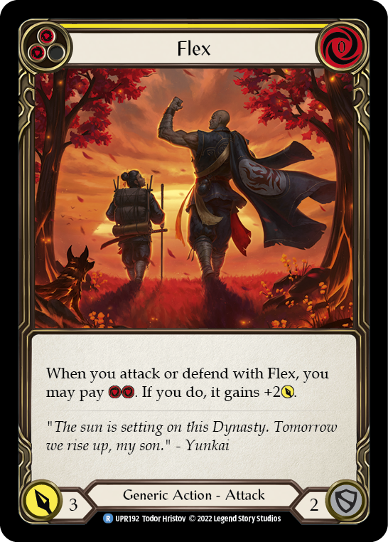 Flex (Yellow) [UPR192] (Uprising)  Rainbow Foil | Good Games Cannington