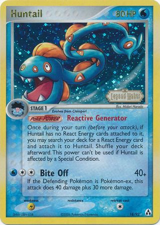 Huntail (18/92) (Stamped) [EX: Legend Maker] | Good Games Cannington