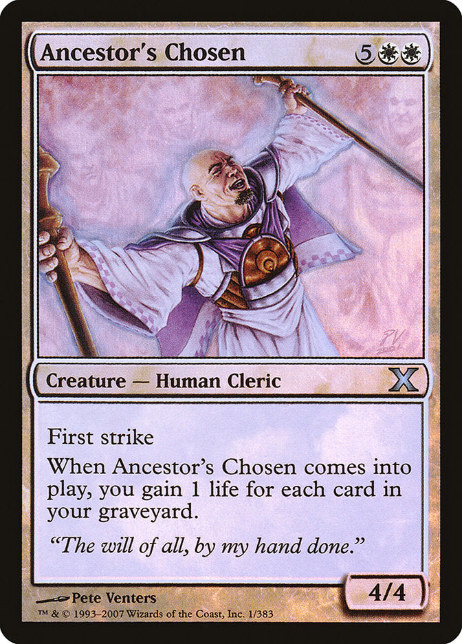 Ancestor's Chosen (Premium Foil) [Tenth Edition] | Good Games Cannington