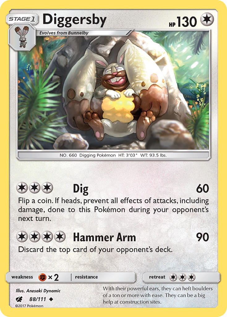 Diggersby (88/111) [Sun & Moon: Crimson Invasion] | Good Games Cannington