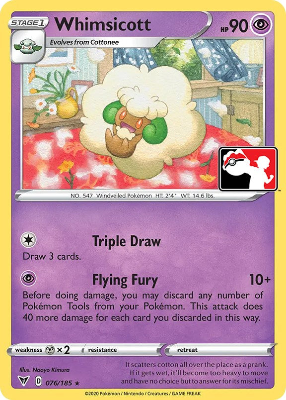 Whimsicott (076/185) [Prize Pack Series One] | Good Games Cannington