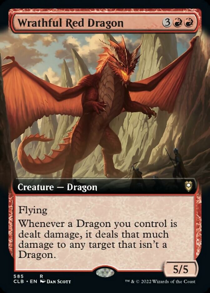Wrathful Red Dragon (Extended Art) [Commander Legends: Battle for Baldur's Gate] | Good Games Cannington
