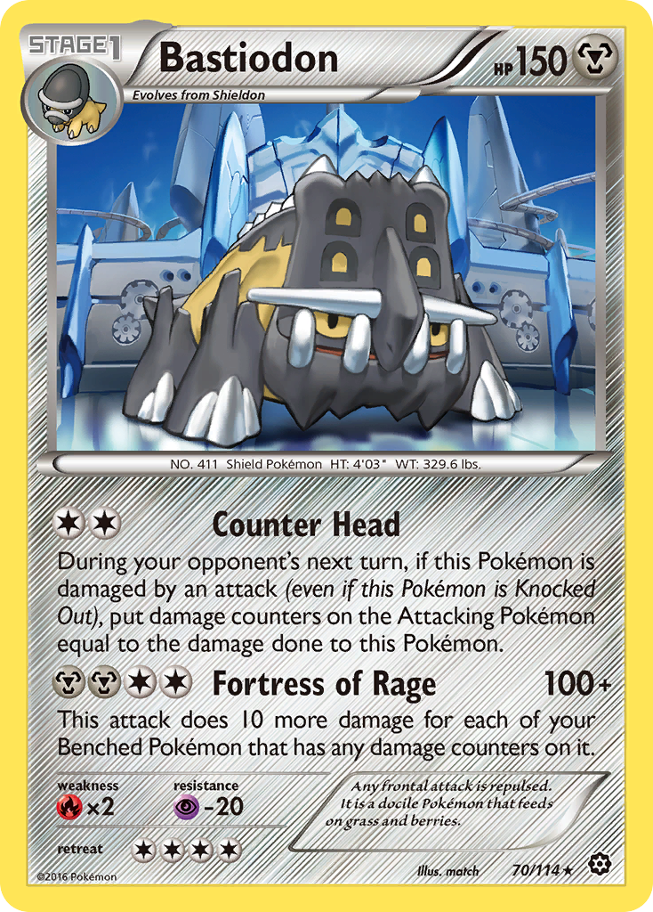 Bastiodon (70/114) [XY: Steam Siege] | Good Games Cannington